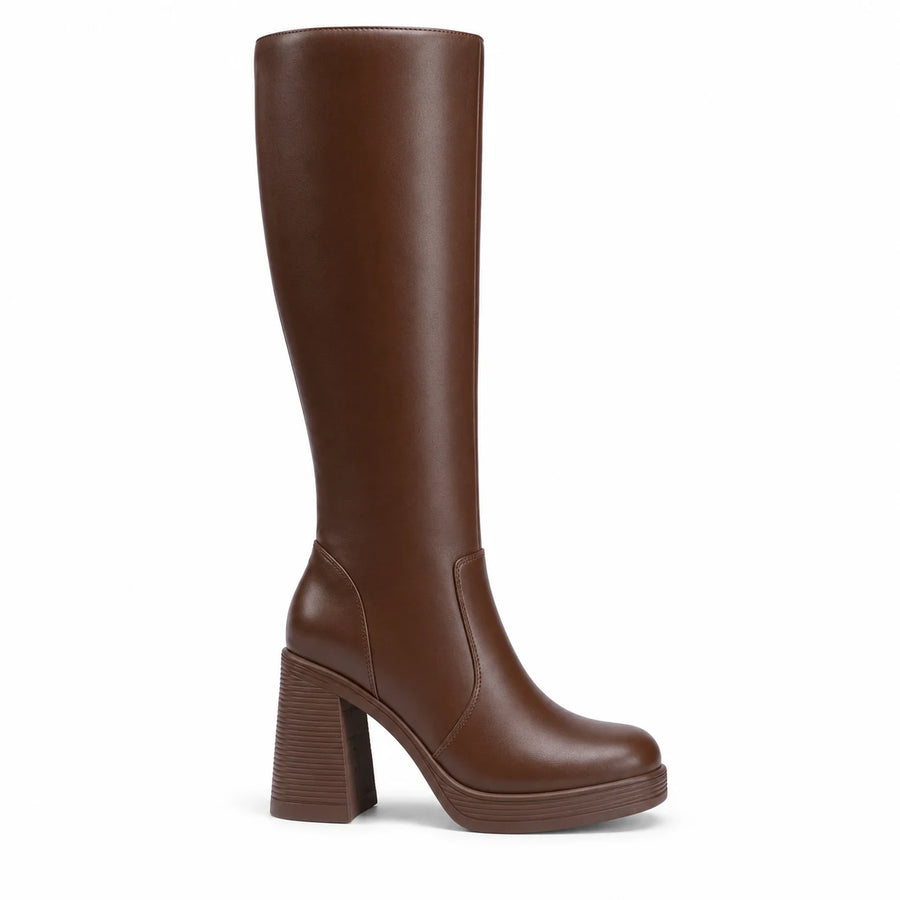 profile — knee-high platform boots