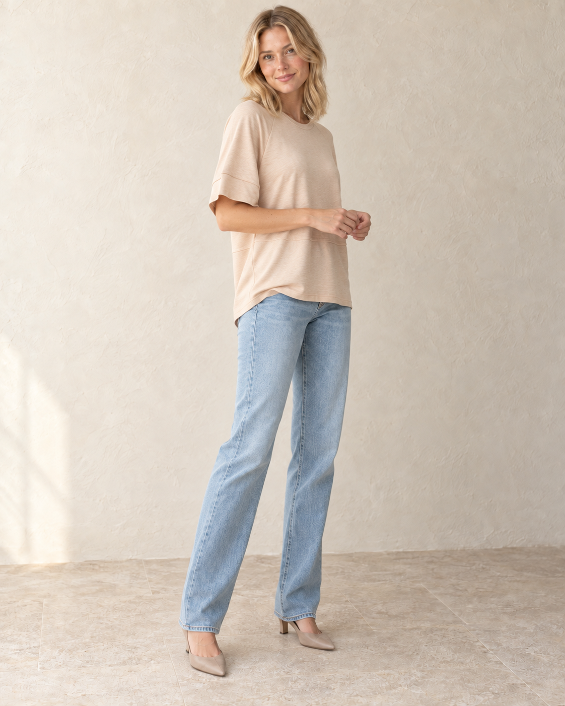 The Everyday Batwing Top — side view