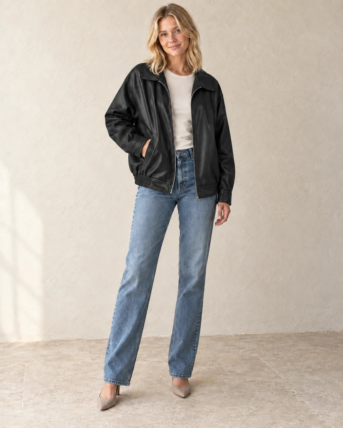 The City Zip Jacket — Black — studio view