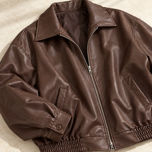 The City Zip Jacket — Chocolate — garment detail
