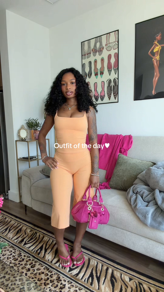 The Cami Culotte Set — Apricot