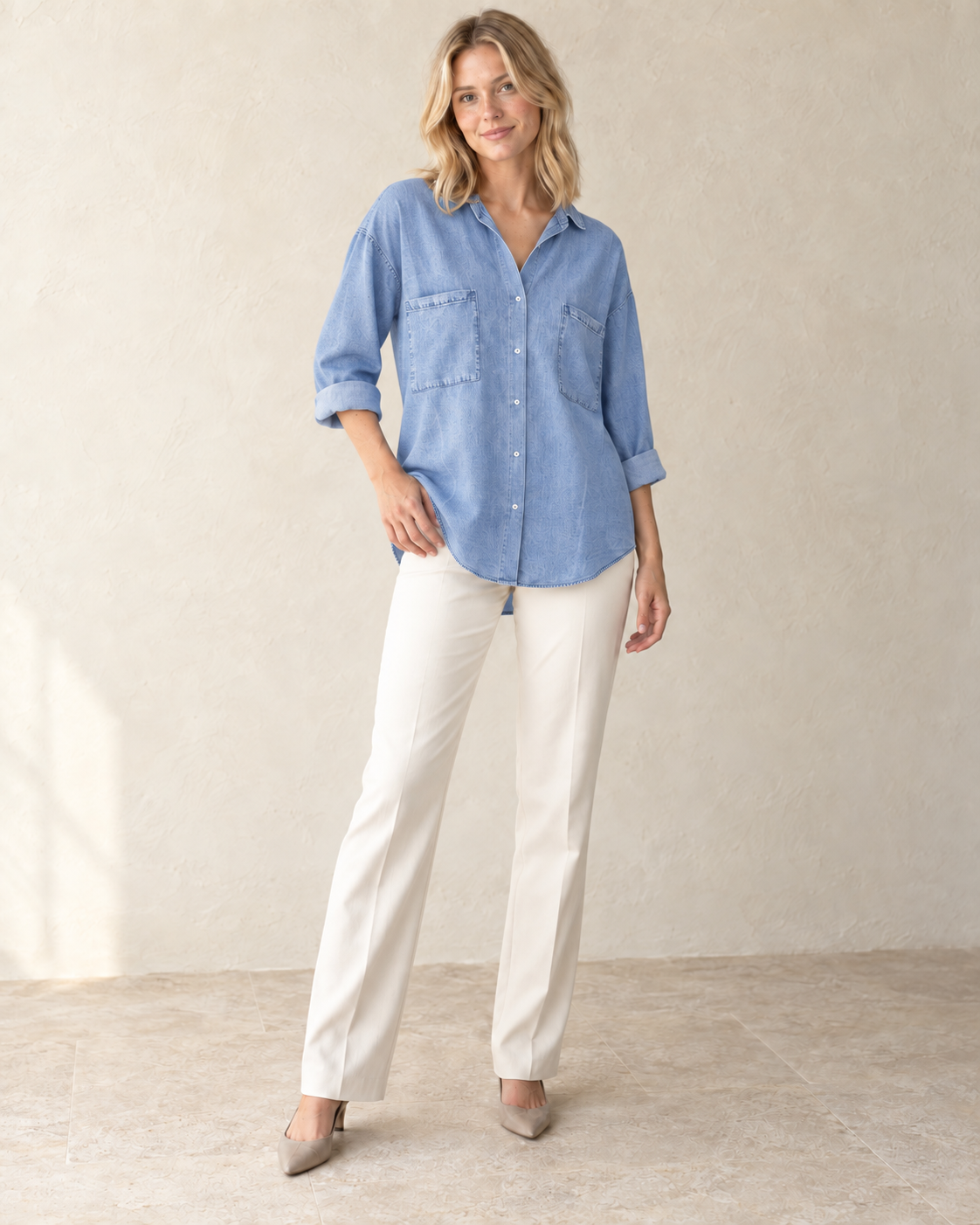 The Relaxed Denim Shirt — second view