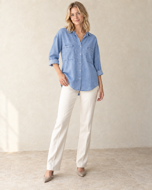 The Relaxed Denim Shirt — second view