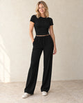 The Everyday Lounge Set — Black — studio view