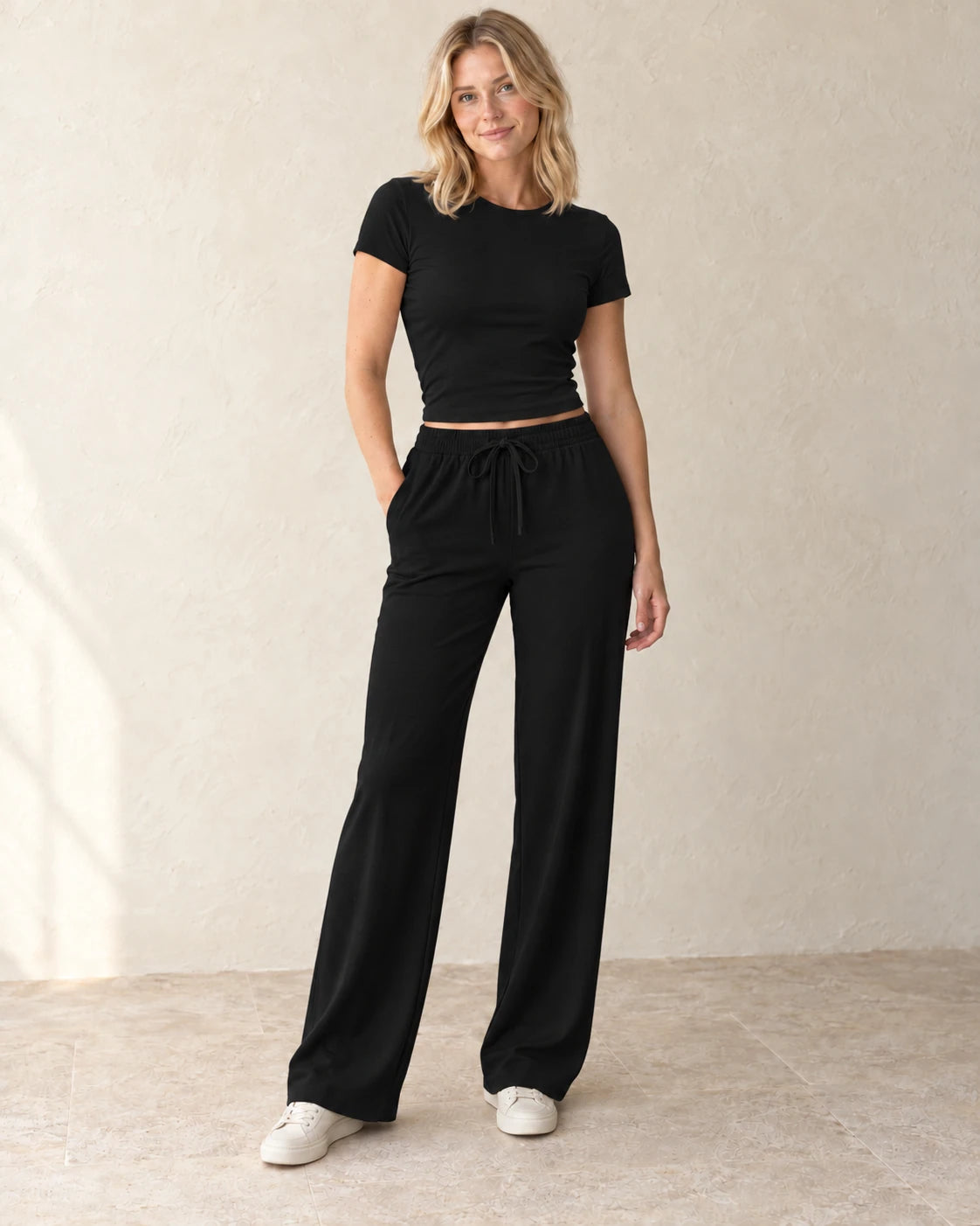 The Everyday Lounge Set — Black — studio view
