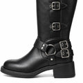 Close-up of the harness ring, ankle straps and buckle details