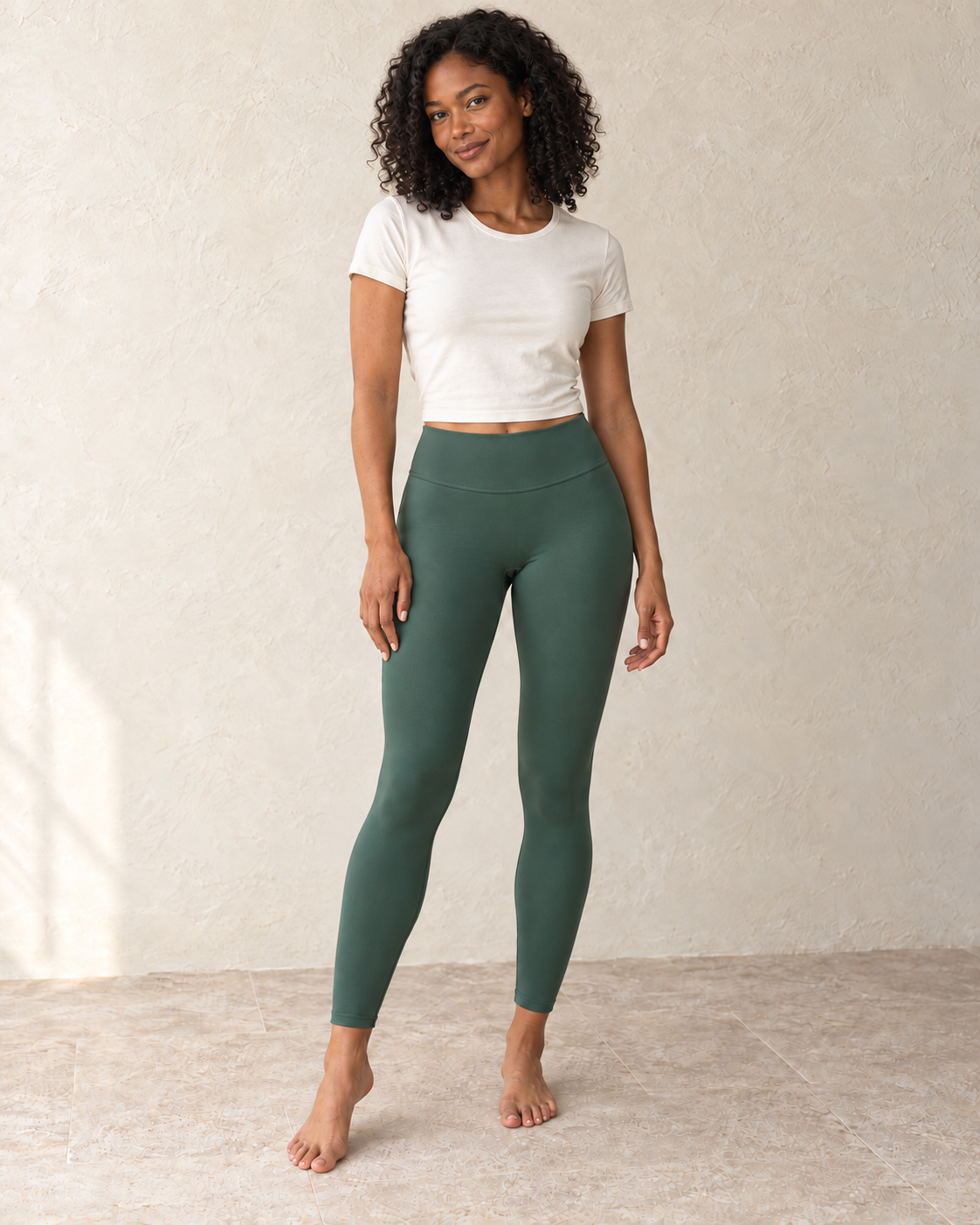 Aveleya high rise seamless front leggings — detail view