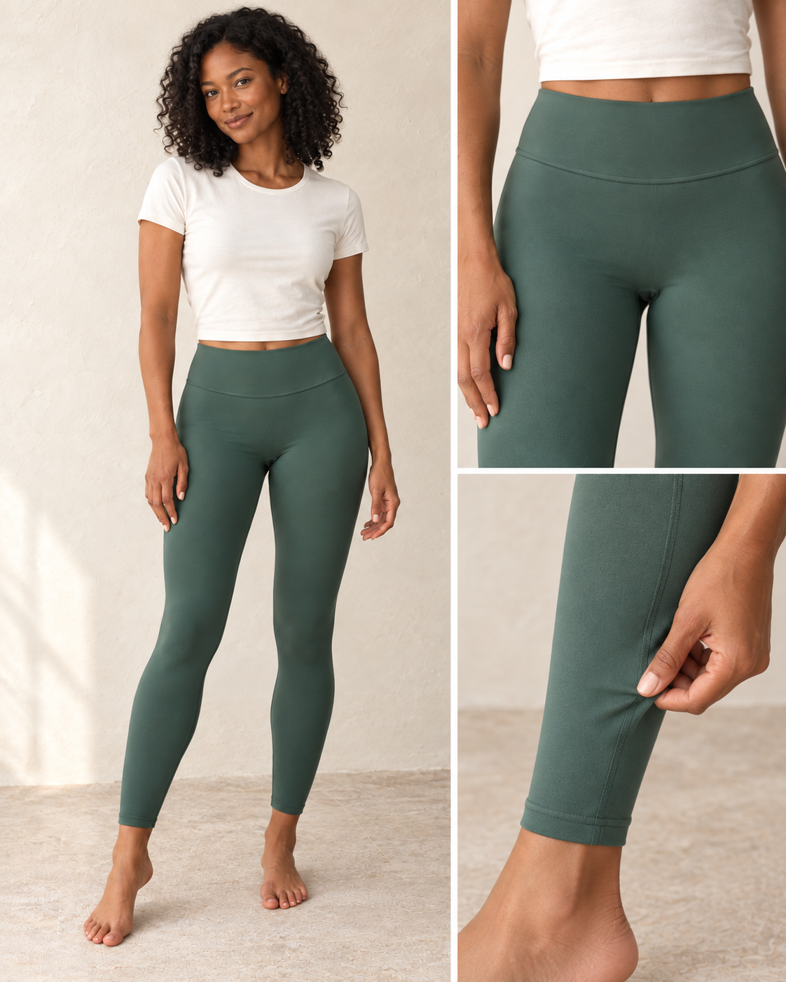 Aveleya high rise seamless front leggings — fabric view