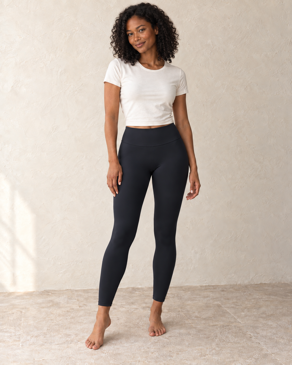 Aveleya high rise seamless front leggings — front view