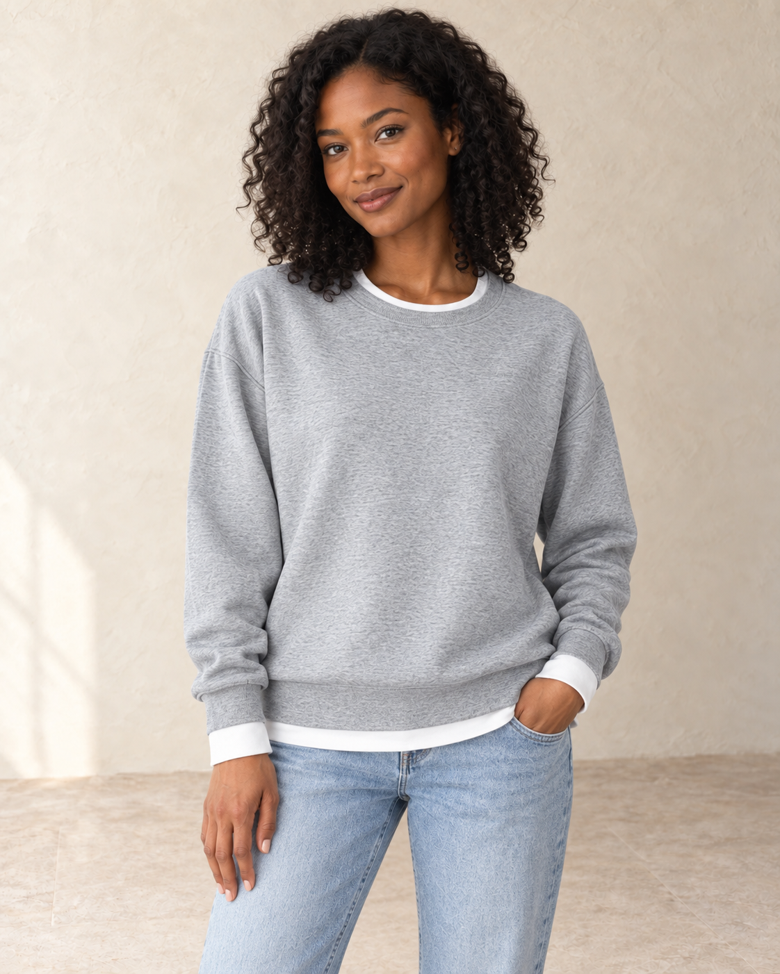 Aveleya layered look pullover — hero view