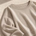 The Relaxed Boatneck Knit — Oatmeal — garment detail