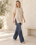 The Easy Rib-Knit Tunic — Oatmeal — outfit inspiration