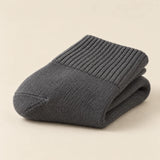 Charcoal socks folded to show knit texture