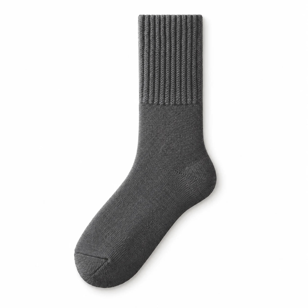 Charcoal brushed crew sock