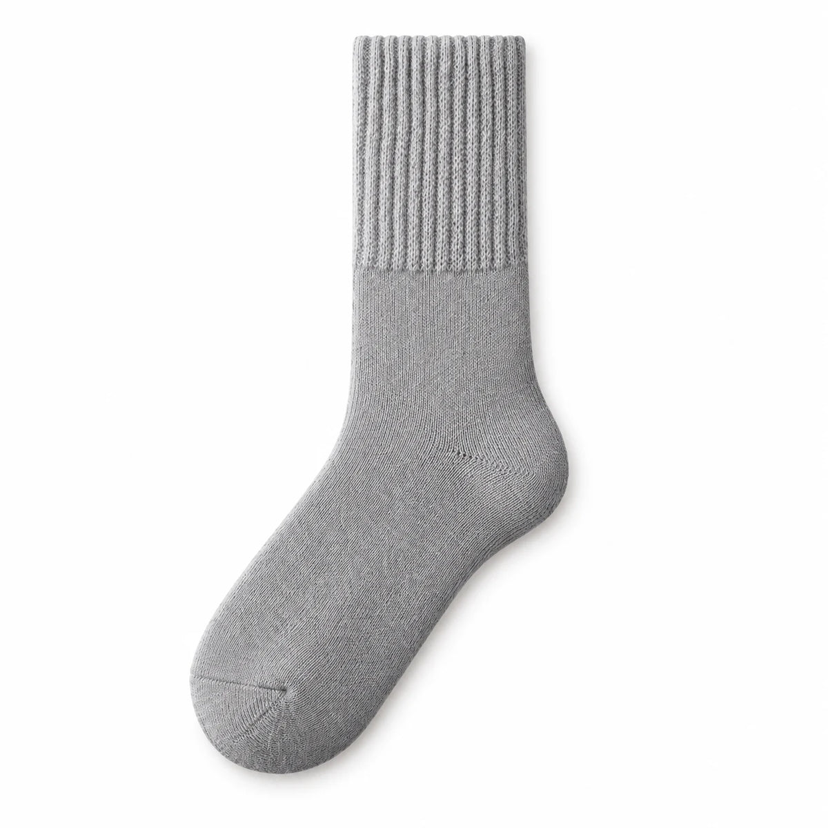 Light Grey brushed crew sock