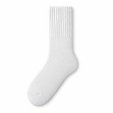White brushed crew sock