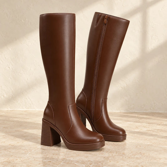 collection — knee-high platform boots