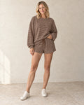 The Weekend Stripe Set — Fine Brown Stripe — studio view