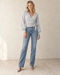The Wrap-Tie Knit — Grey — studio view