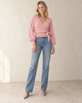 The Wrap-Tie Knit — Pink — studio view