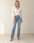 The Wrap-Tie Knit — Ivory — studio view